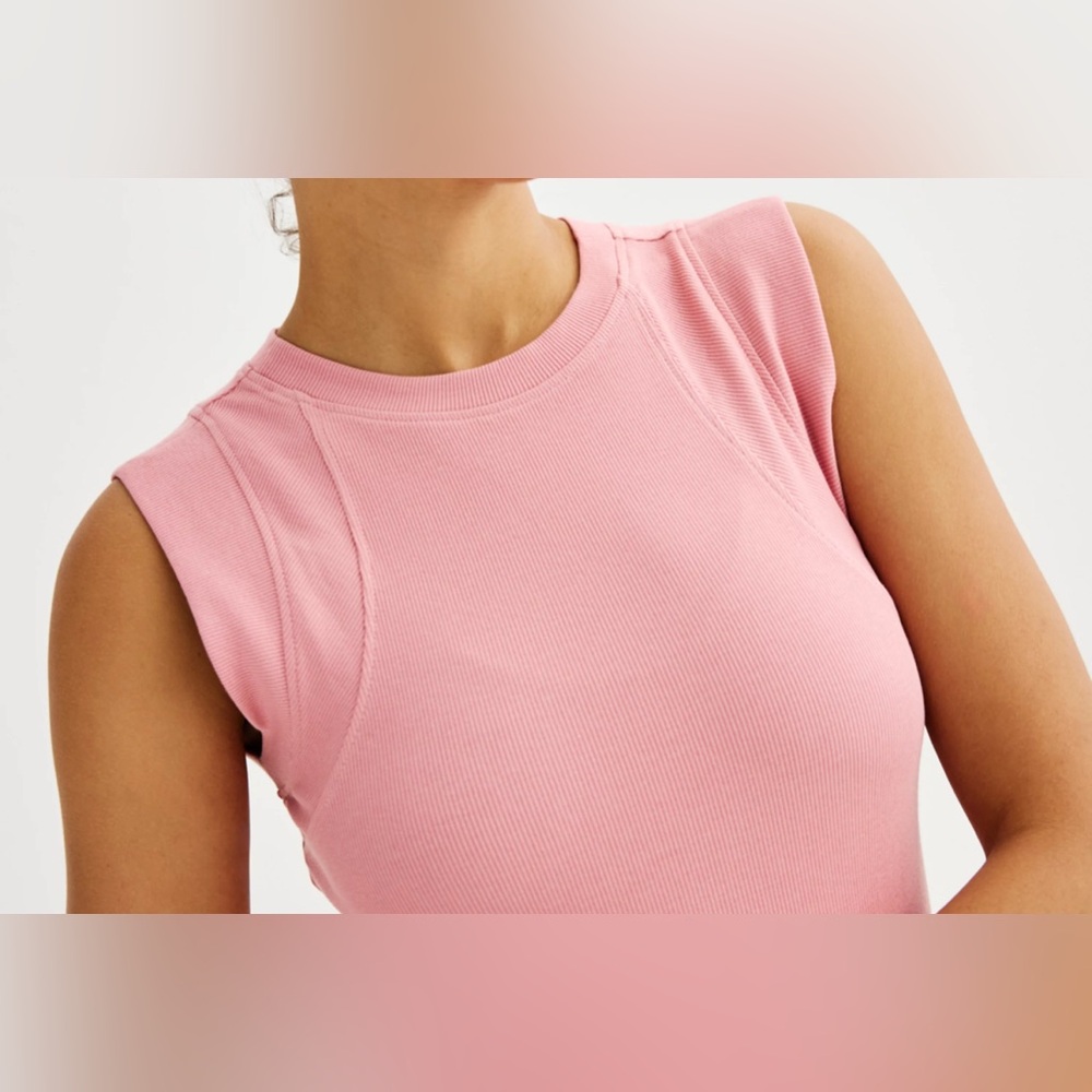 Sonoma Stretch Rib Shell Tank Top - Picture 3 of 10